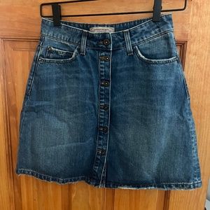 Zara Denim Button Mini Skirt XS